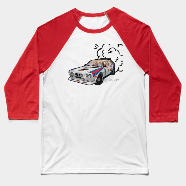 Lancia Delta S4 Baseball T-Shirt by PjesusArt